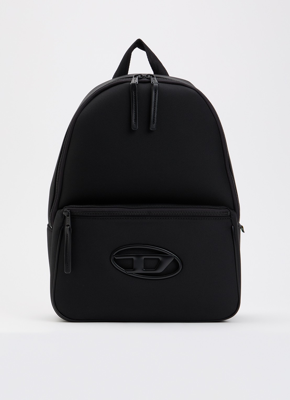 Diesel Holi-D rugzak met logo en 13 inch laptopvak - voorkant zwart