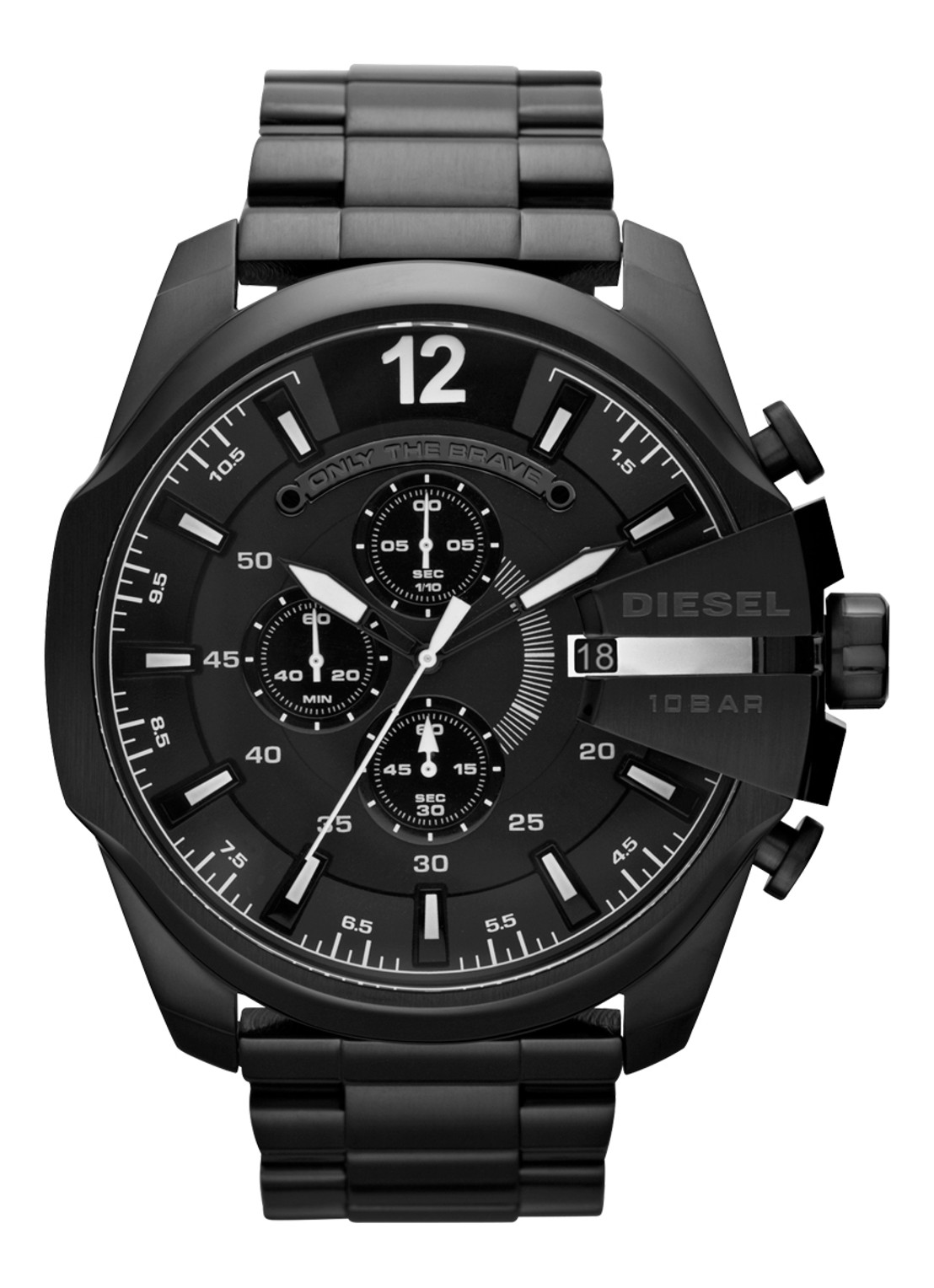 Diesel Horloge Mega Chief DZ4283 - voorkant zwart