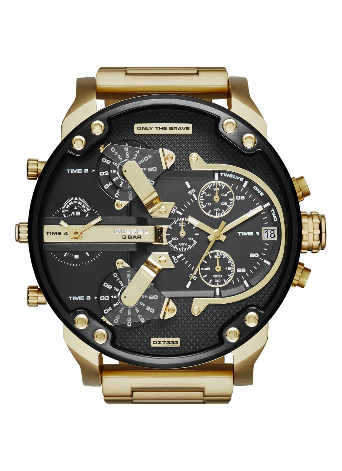 Diesel Horloge Mr Daddy 2.0 DZ7333 - voorkant goud
