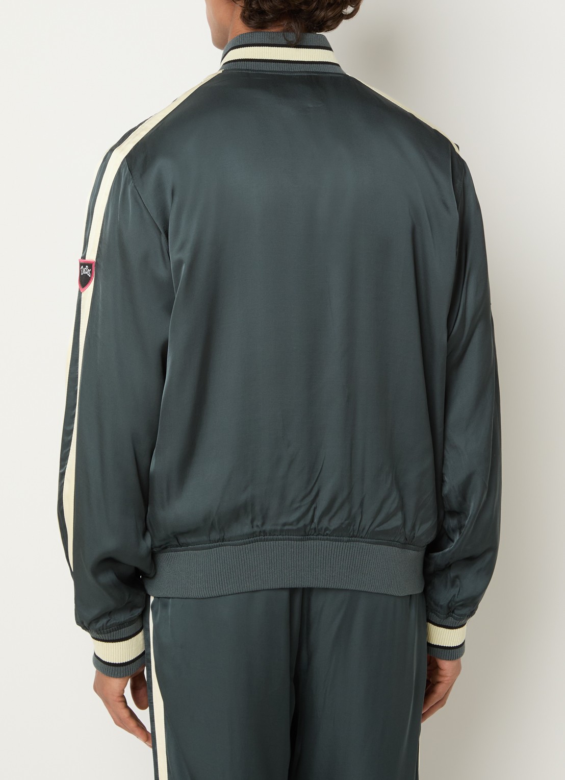 Diesel J-Annu baseball jack met print - achterkant bronsgroen