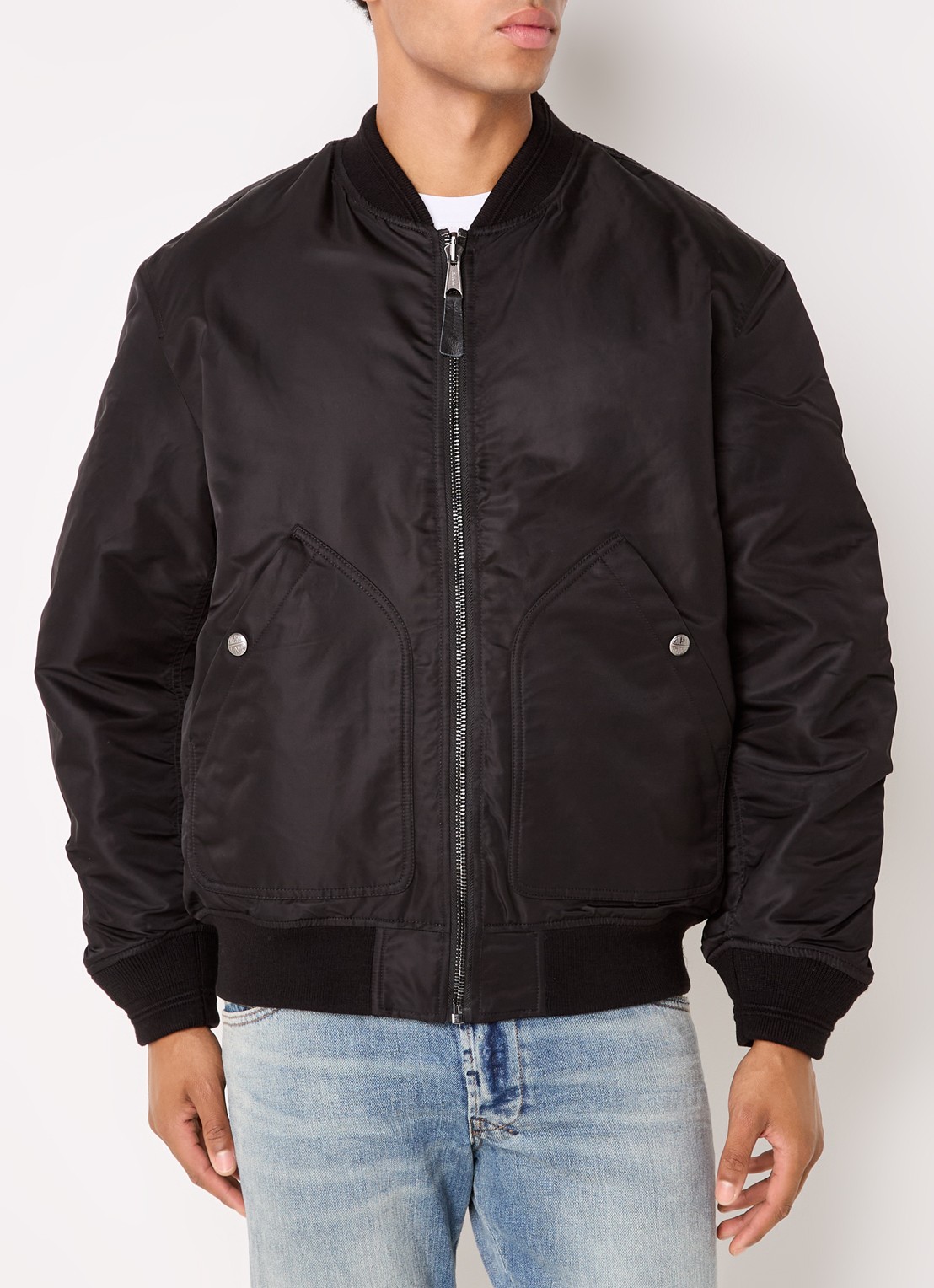 Diesel J-Held reversible bomberjack met steekzakken - detail zwart