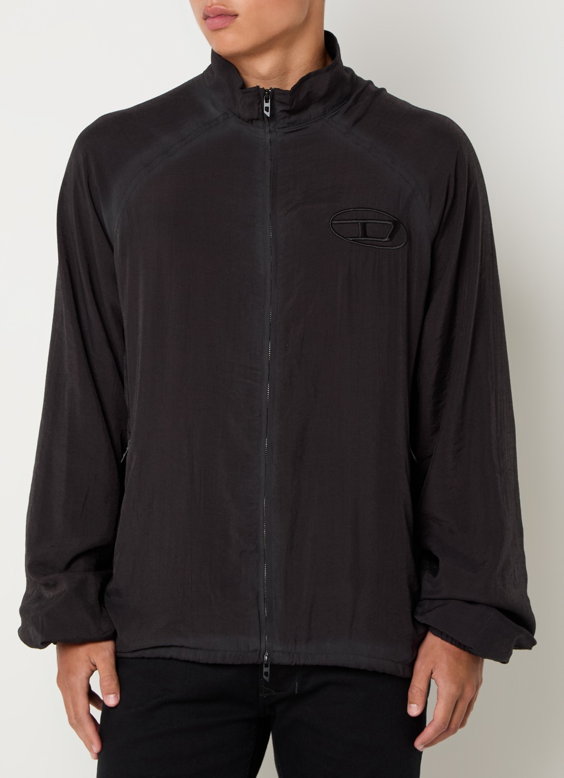 Diesel J-Henri jack met logo- en backprint - achterkant antraciet