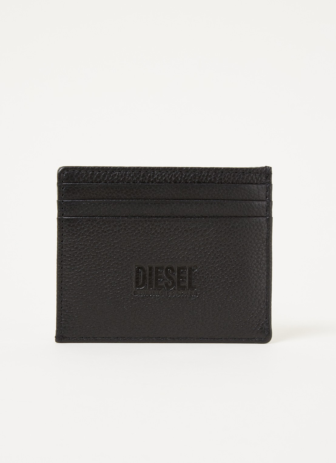 Diesel Johnny pasjeshouder van leer  - detail zwart