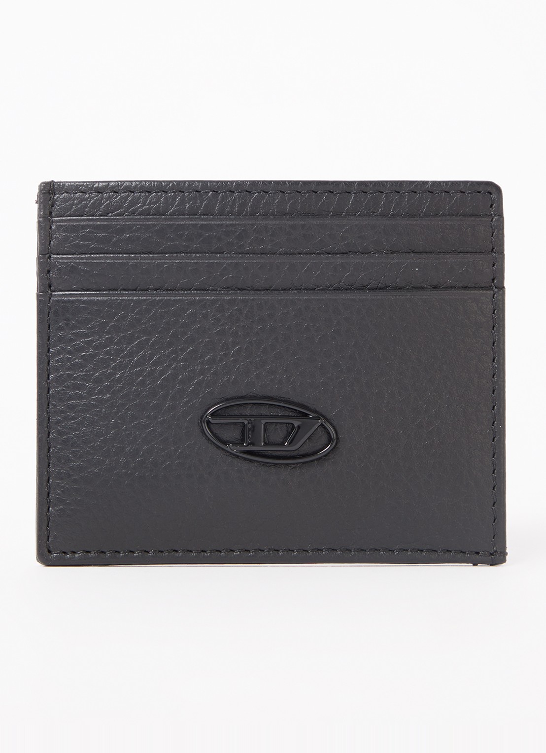 Diesel Johnny pasjeshouder van leer  - voorkant 2 zwart