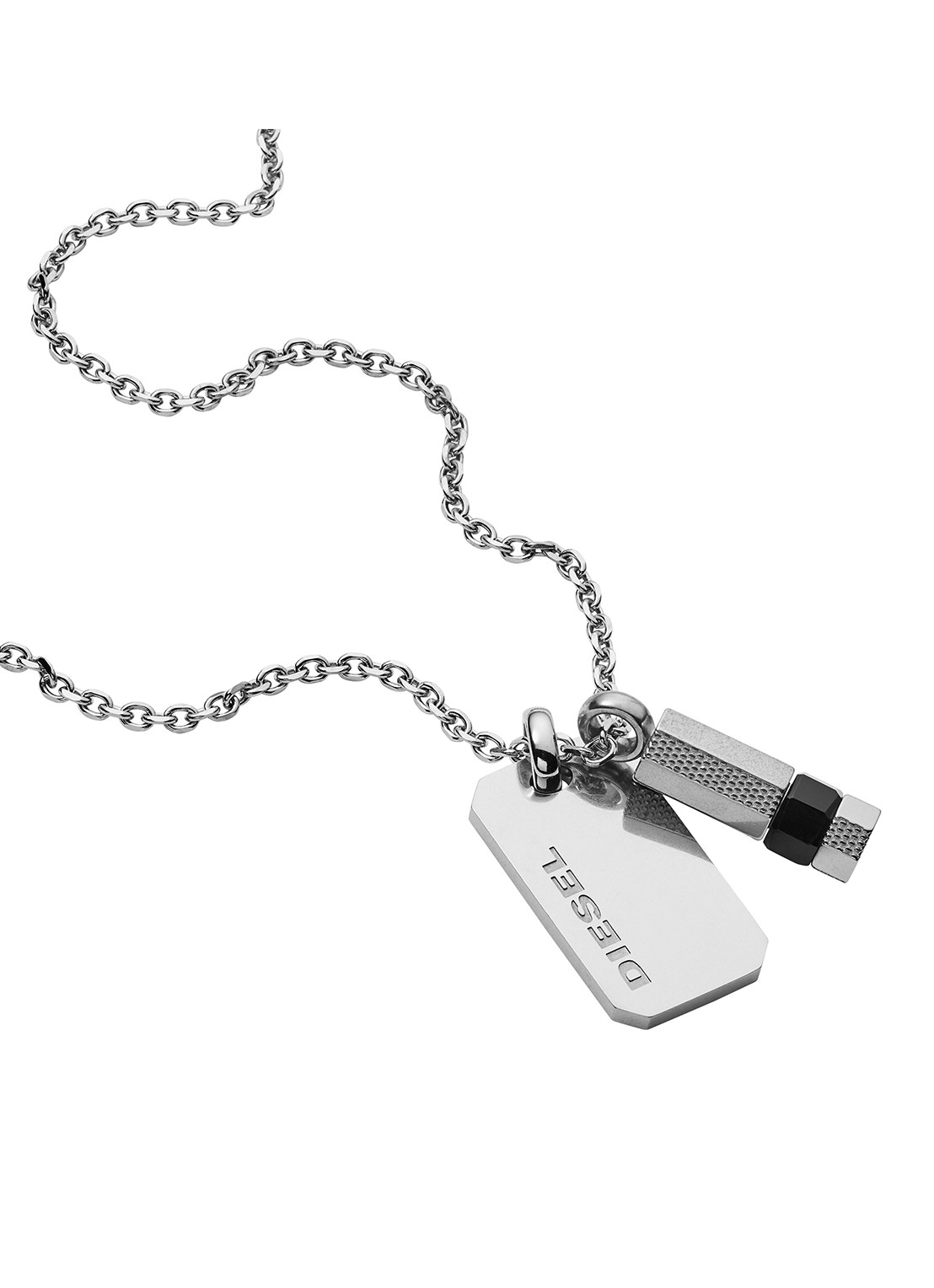 Diesel Ketting DX1156040 - voorkant zilver