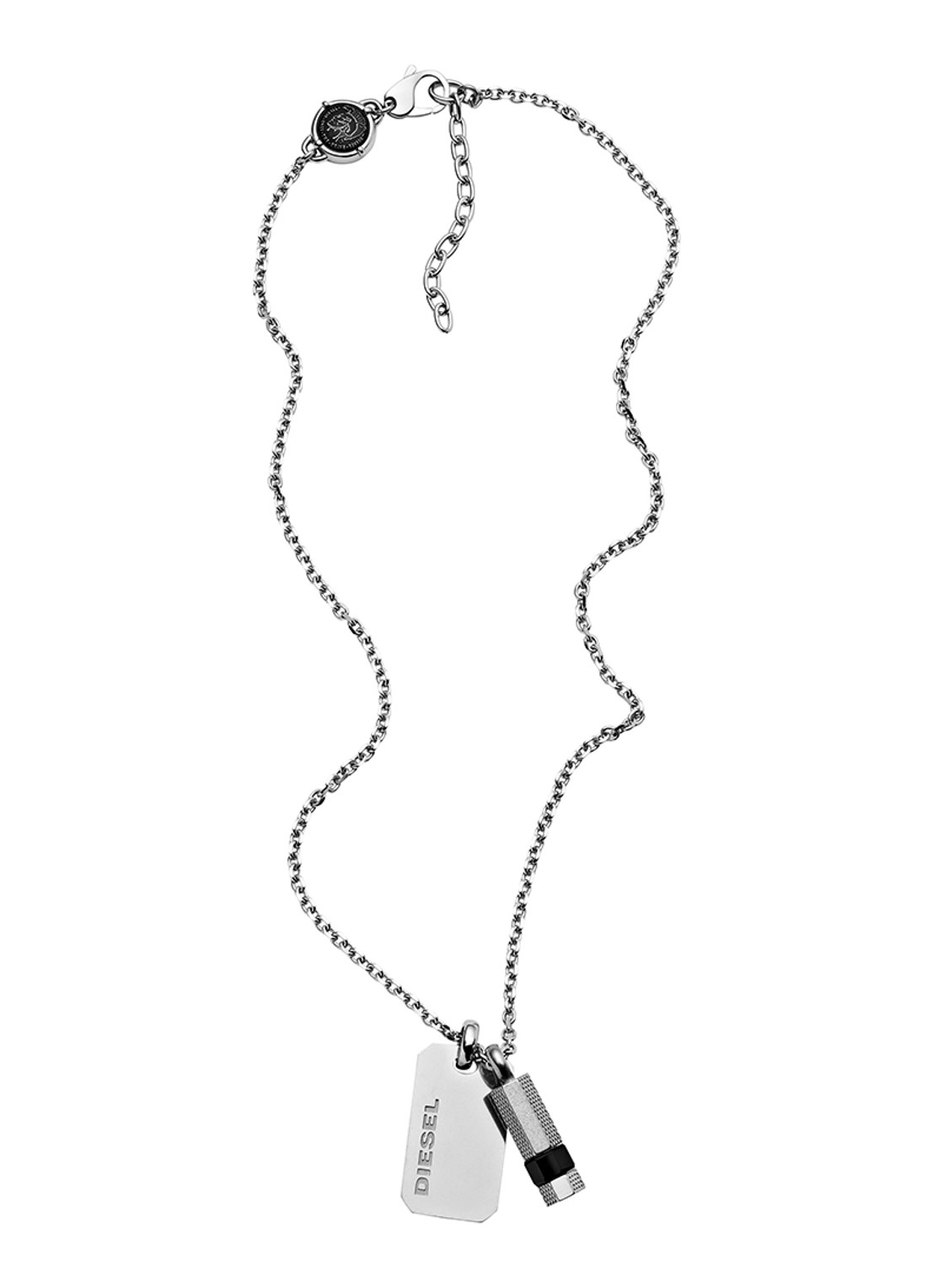 Diesel Ketting DX1156040 - voorkant 2 zilver