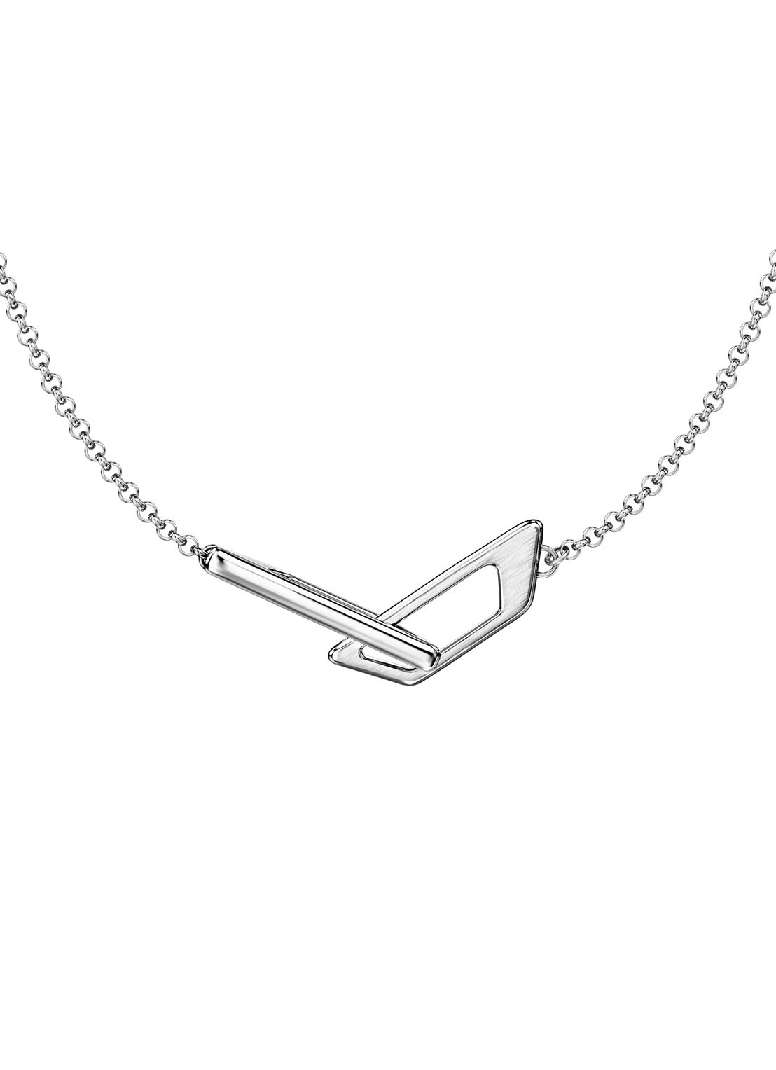 Diesel Ketting DX1727040 - voorkant zilver