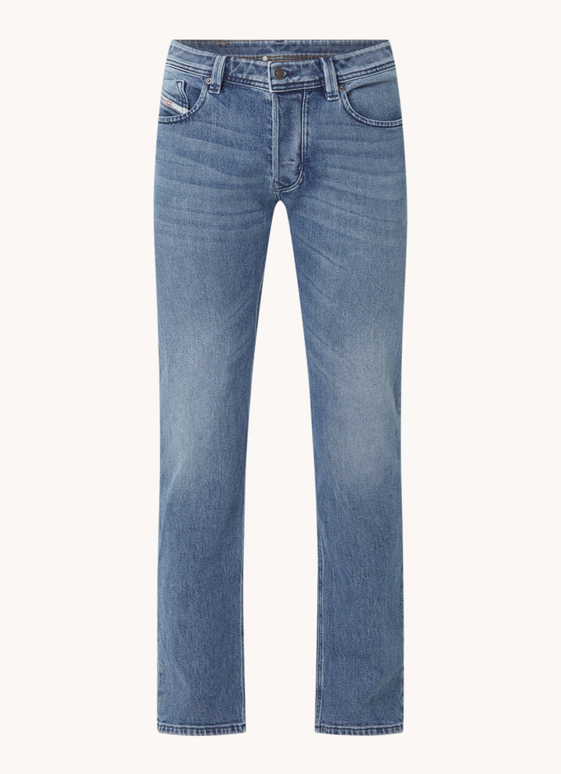 Diesel Larkee straight leg jeans met medium wassing - voorkant 4 indigo