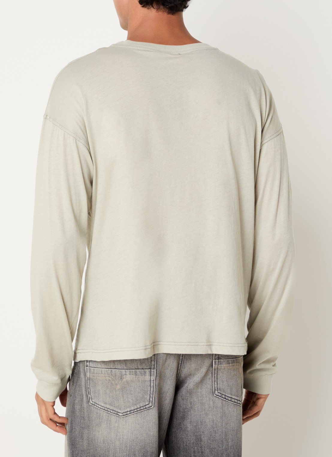Diesel Longsleeve met print - achterkant lindegroen