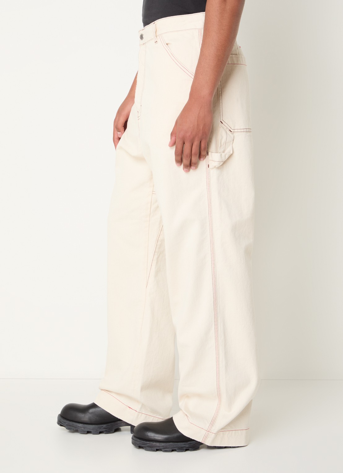 Diesel Loose fit jeans met lichte wassing - detail 2 creme