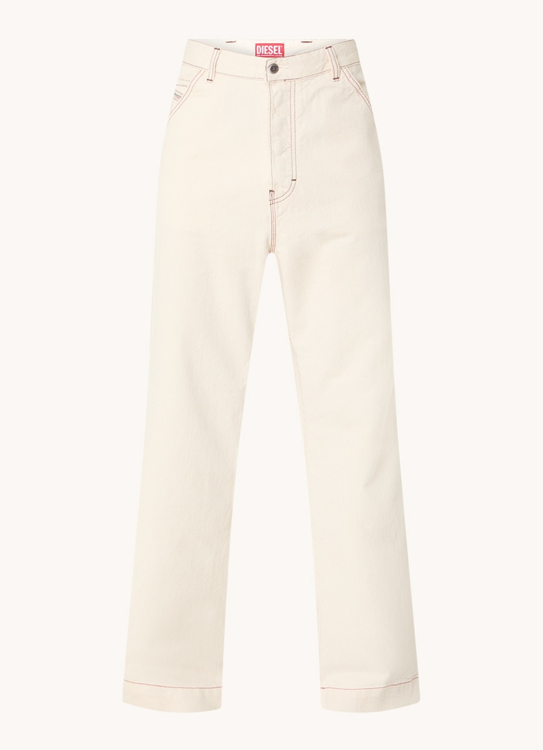 Diesel Loose fit jeans met lichte wassing - voorkant 3 creme