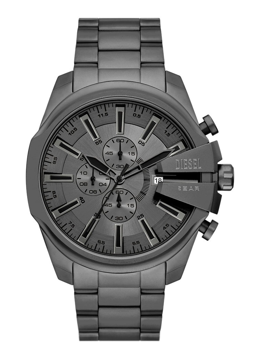 Diesel Mega Chief Slim horloge DZ4676 - voorkant 4 antraciet