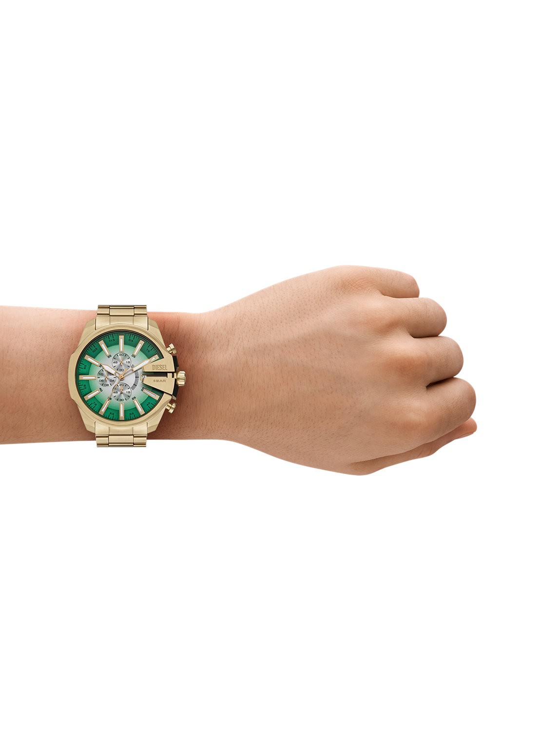 Diesel Mega Chief Slim horloge DZ4684 - detail 3 goud