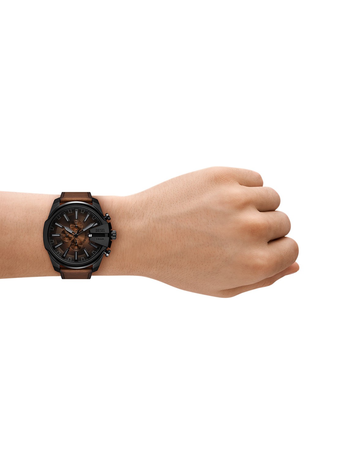 Diesel Mega Chief Slim horloge DZ4692 - detail 4 zwart