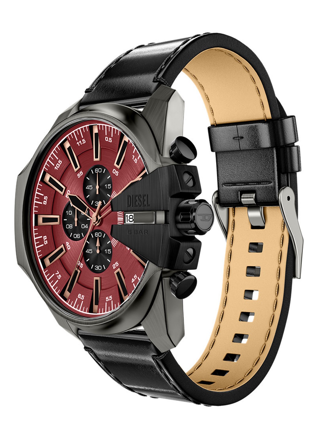 Diesel Mega Chief Slim horloge DZ4714 - detail 5 zilver