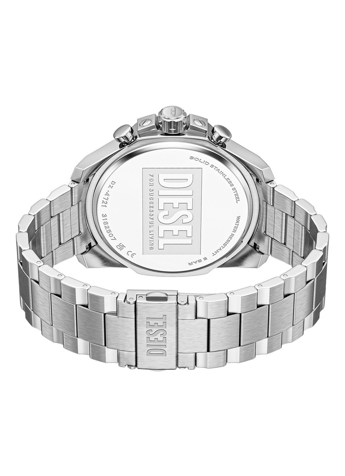 Diesel Mega Chief Slim horloge DZ4721 - detail 3 zilver