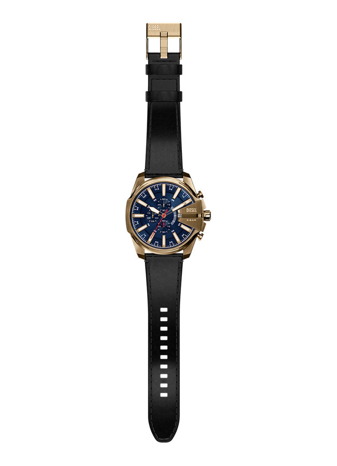 Diesel Mega Chief Slim horloge DZ4732 - detail 4 goud
