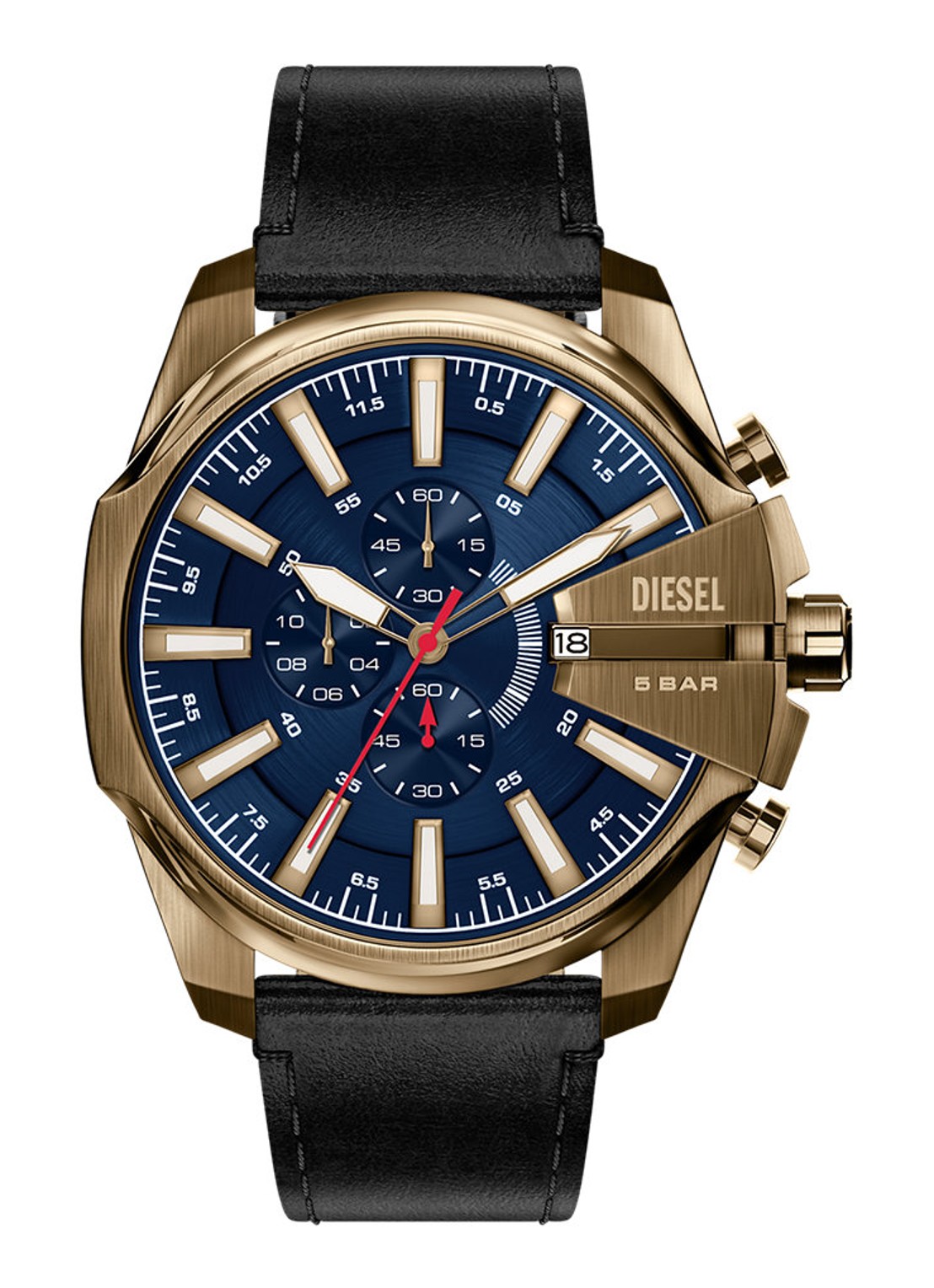 Diesel Mega Chief Slim horloge DZ4732 - voorkant 6 goud