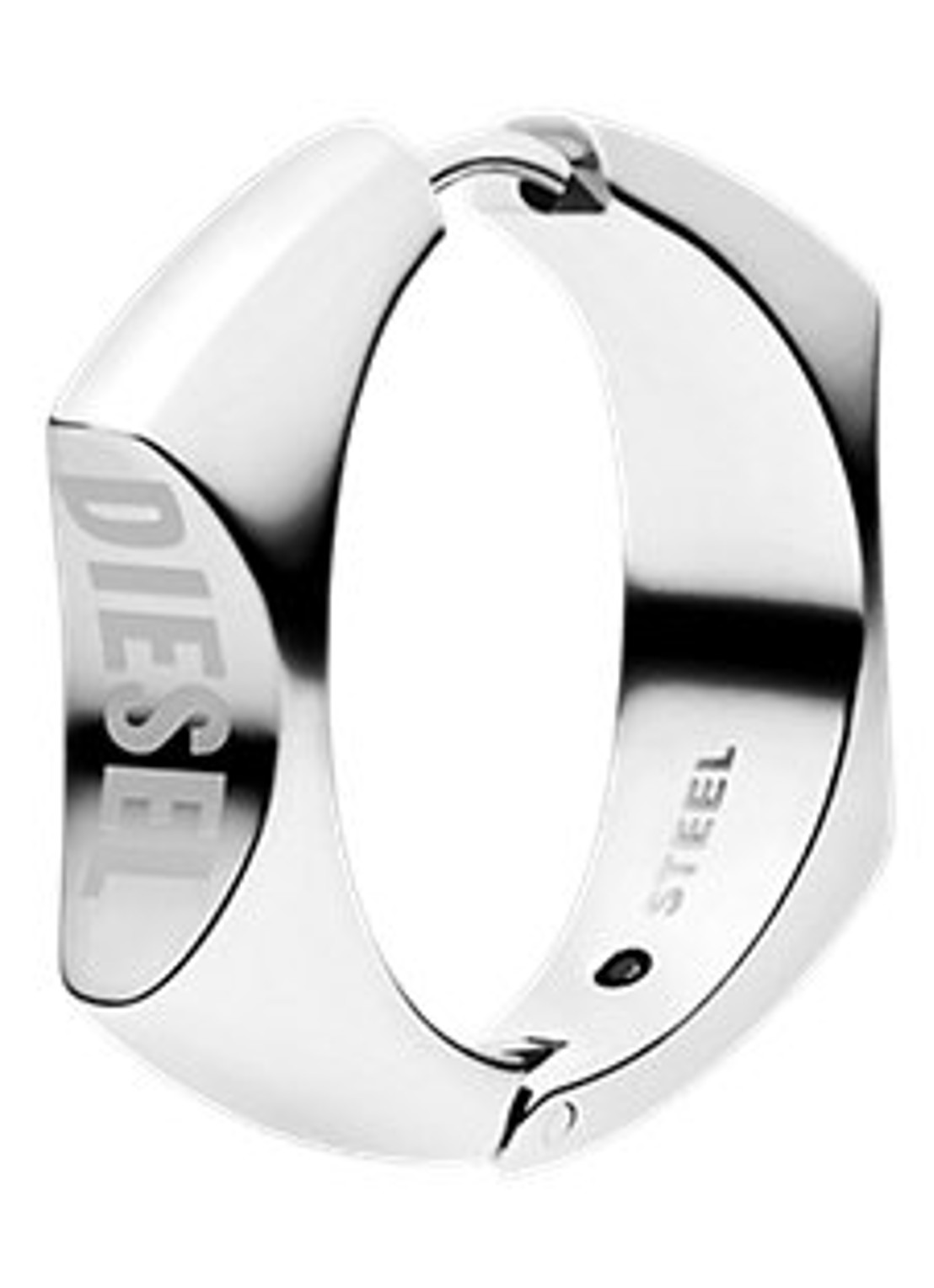 Diesel Metamorph enkele oorring DX1631040 - detail zilver