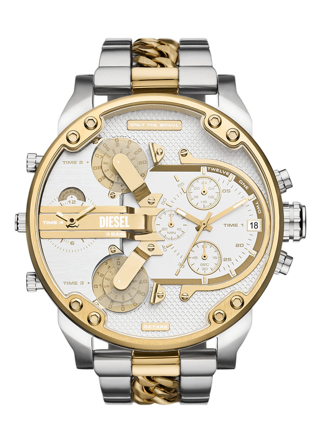 Diesel Mr. Daddy 2.0 horloge DZ7486 - voorkant zilver