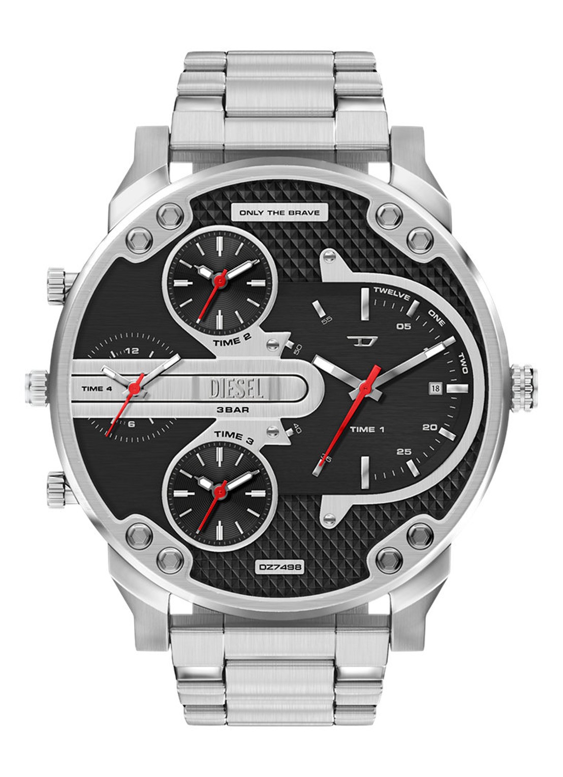 Diesel Mr. Daddy Slim horloge DZ7498 - voorkant 5 zilver