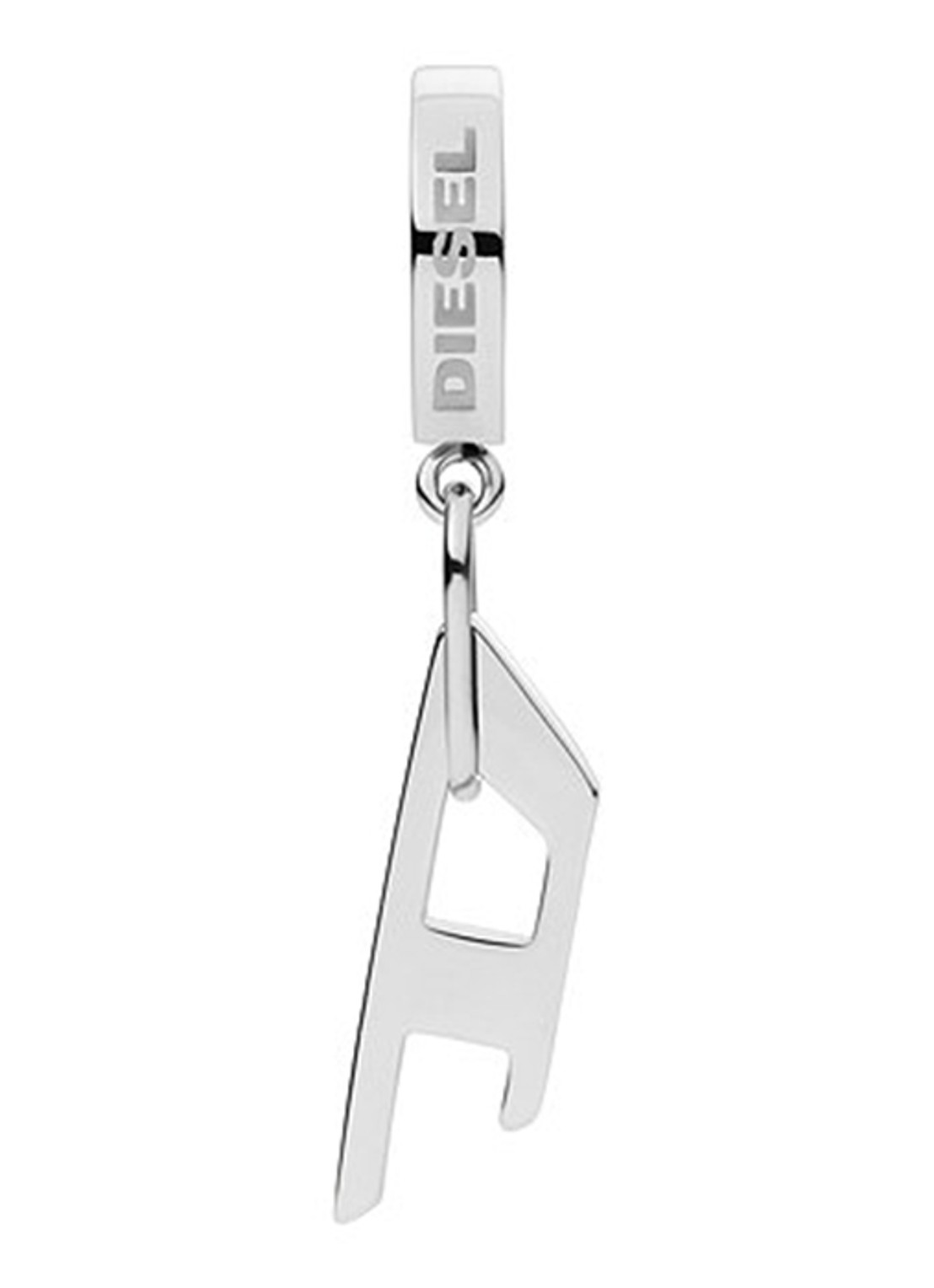 Diesel Oorring met hanger DX1336040 - voorkant zilver