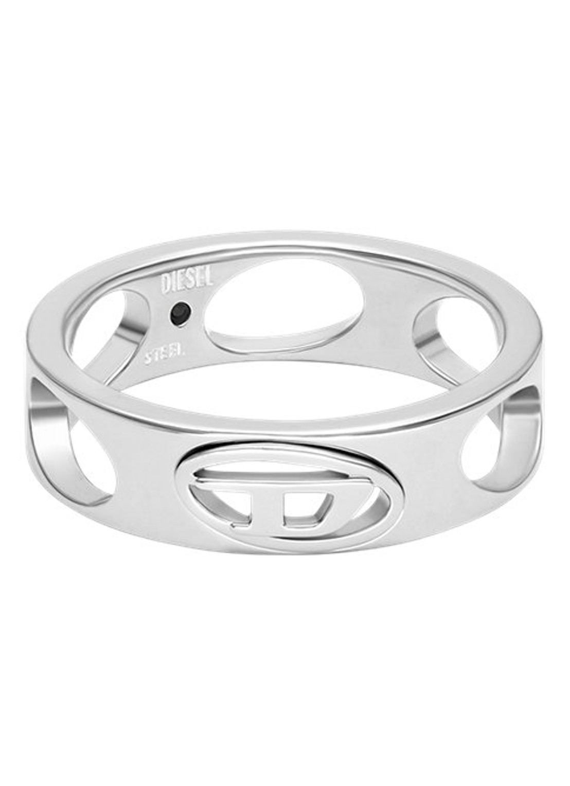 Diesel Oval D Logo ring DX1665040 - detail 2 zilver