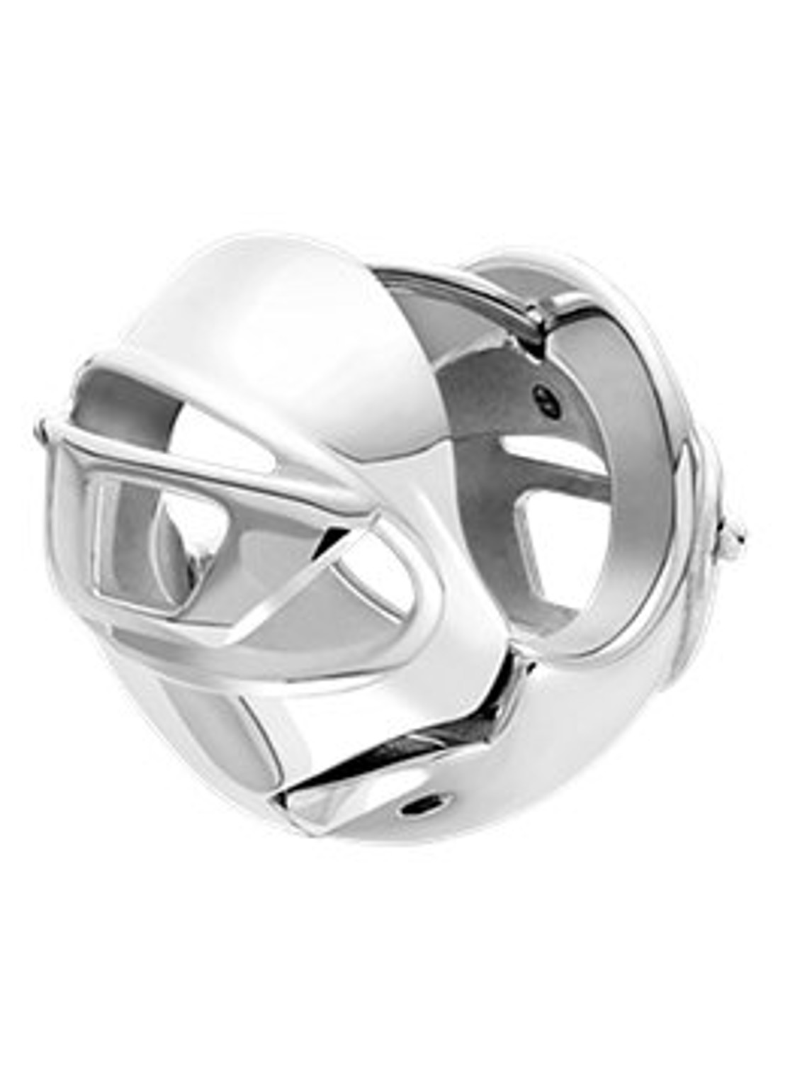 Diesel Oval enkele oorring DDX1718040 - detail zilver