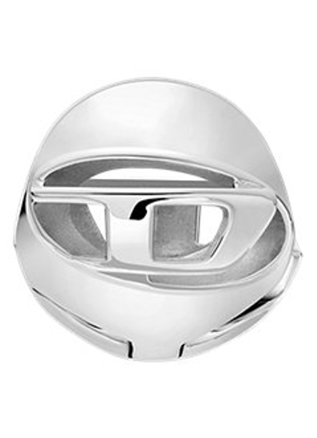 Diesel Oval enkele oorring DDX1718040 - voorkant 5 zilver