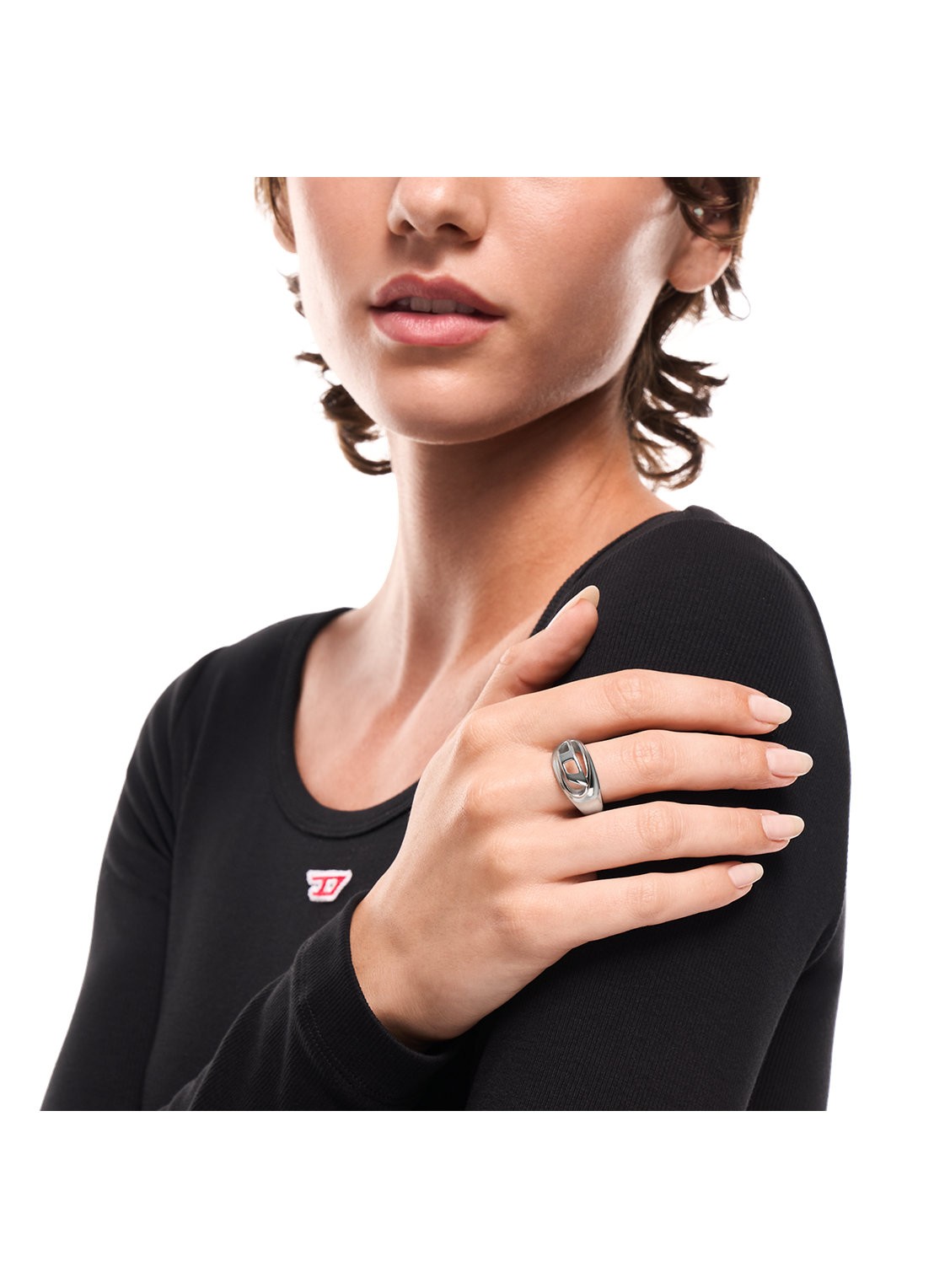 Diesel Oval ring DDX1715040 - detail 5 zilver