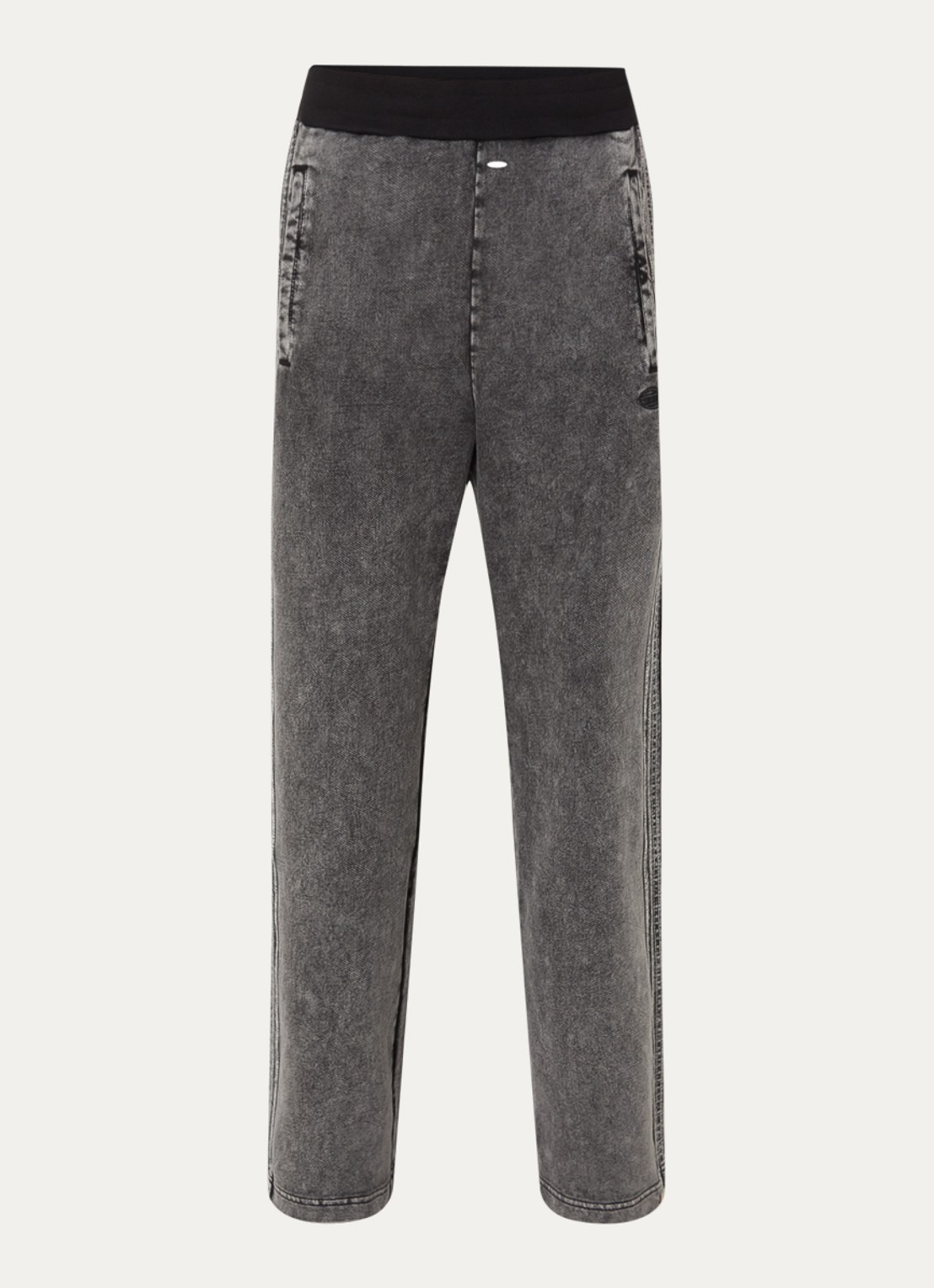 Diesel P-Alt straight fit joggingbroek met steekzakken - voorkant 2 antraciet