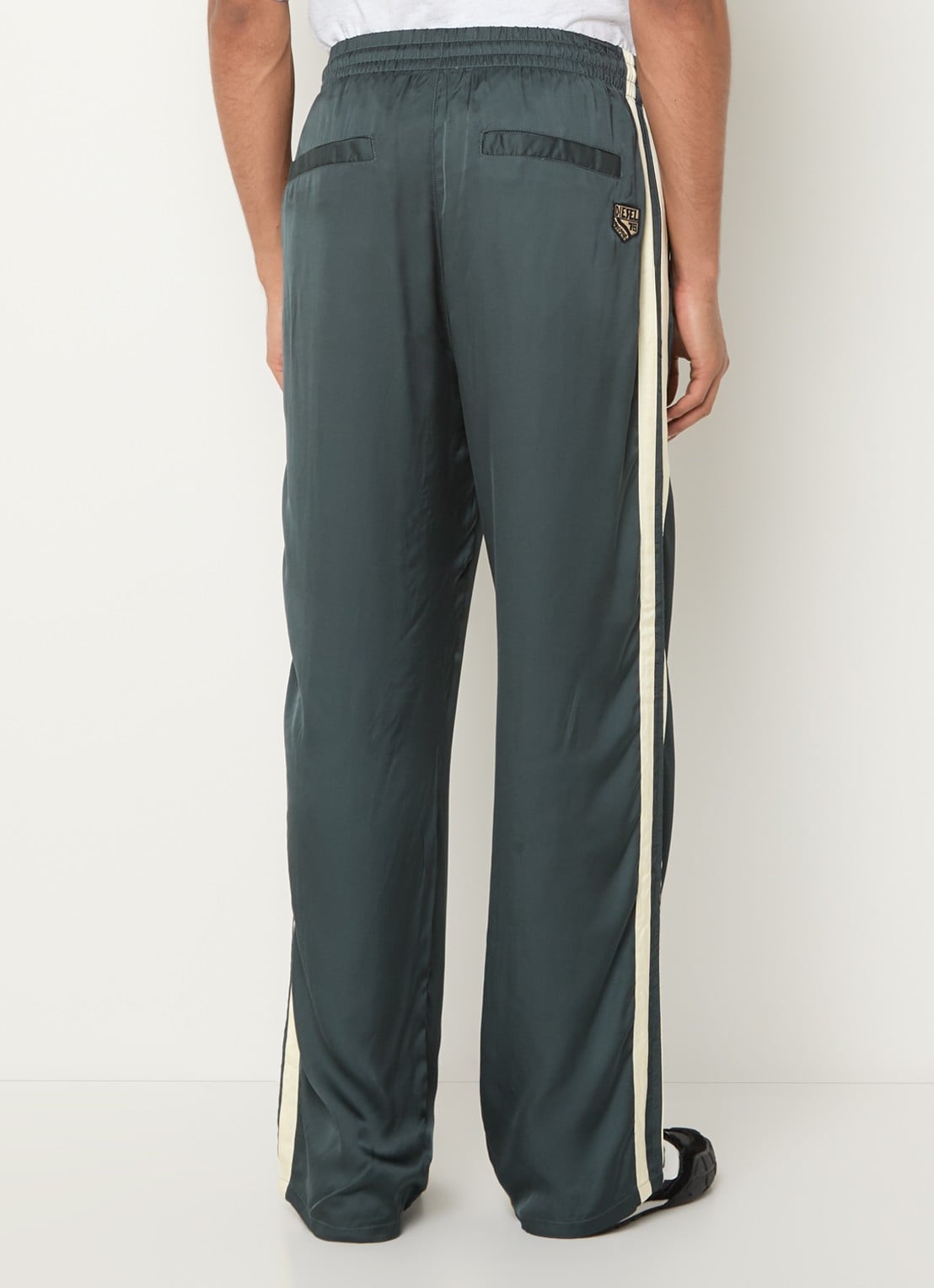 Diesel P-Annu straight fit trackpants met steekzakken - achterkant 3 bronsgroen