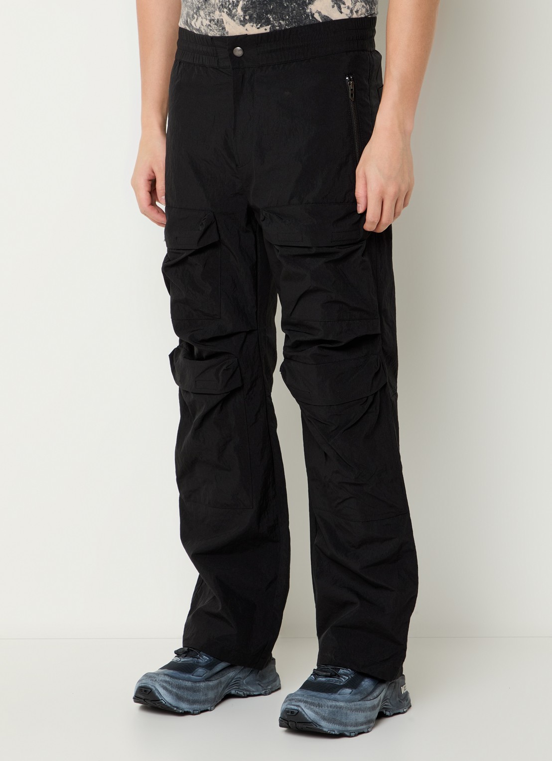 Diesel P-Danzel straight fit cargobroek met klepzakken - detail 4 zwart