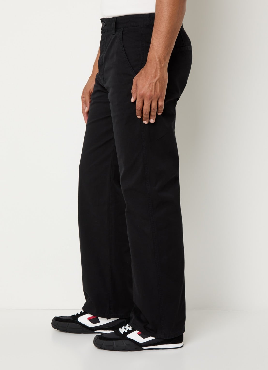 Diesel P-Hant straight fit chino met steekzakken - detail 3 zwart