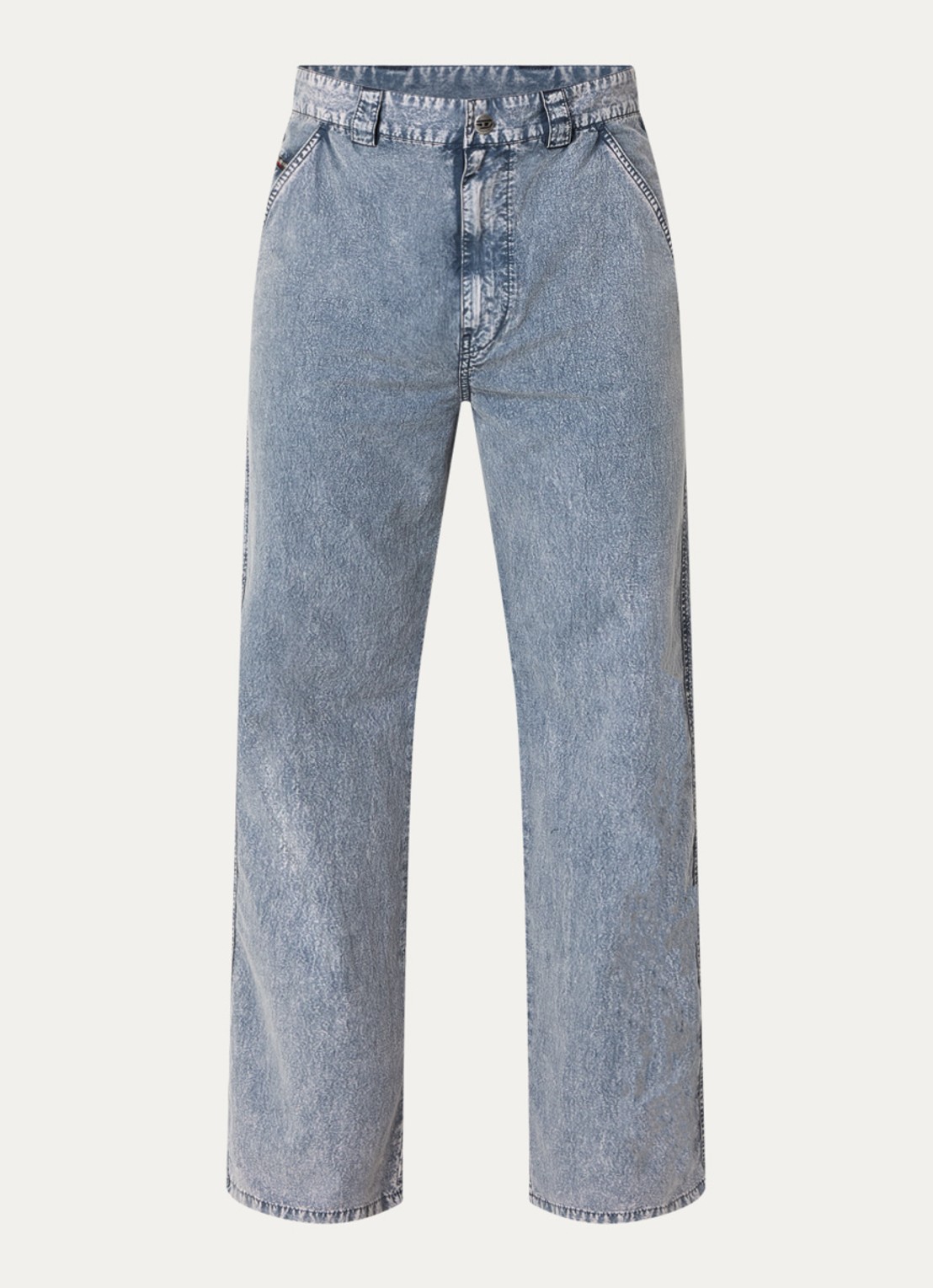Diesel P-hantik straight fit chino met verwassen afwerking - voorkant 3 grijs
