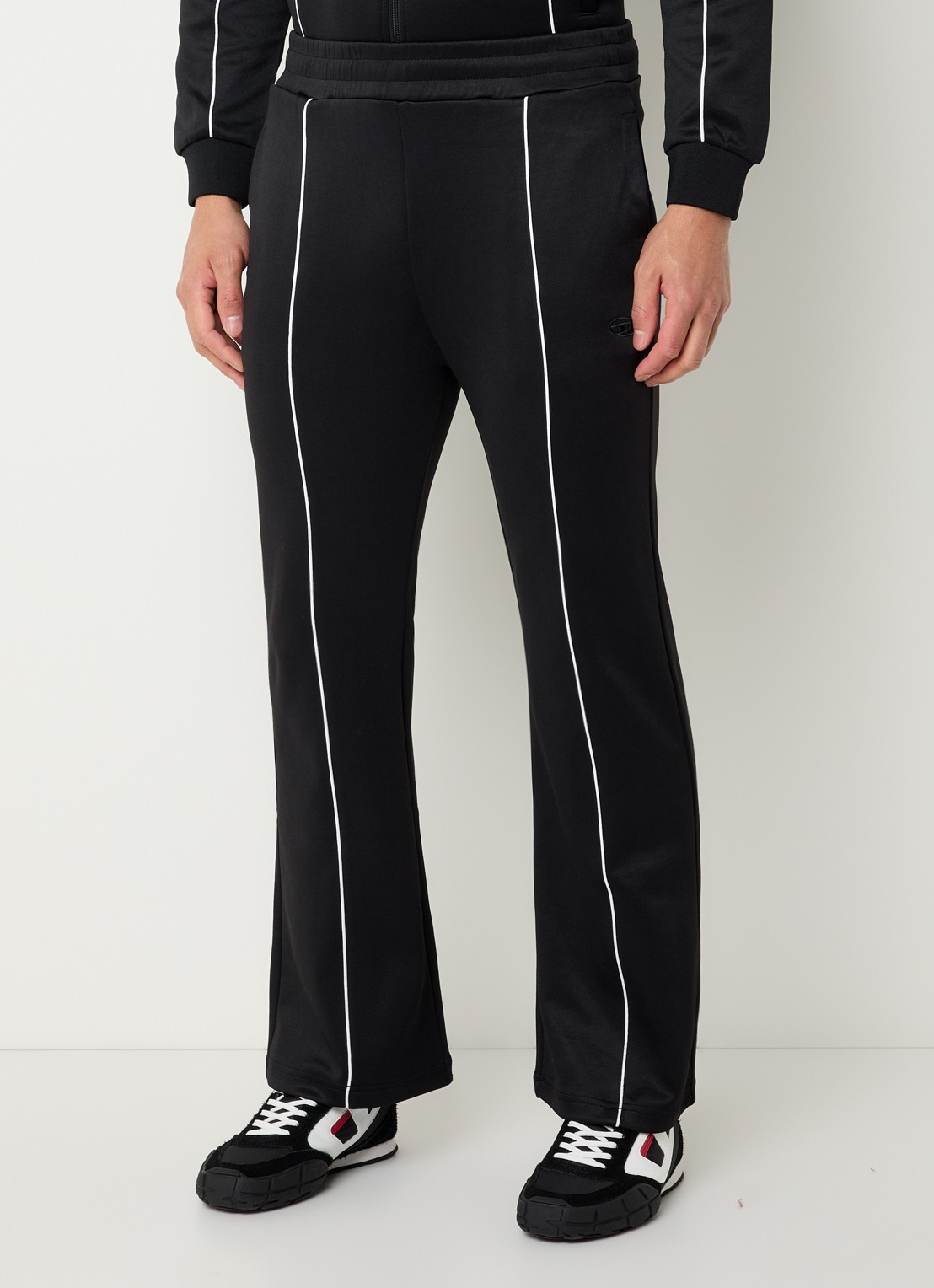 Diesel P-locking flared trackpants met steekzakken - detail 4 zwart