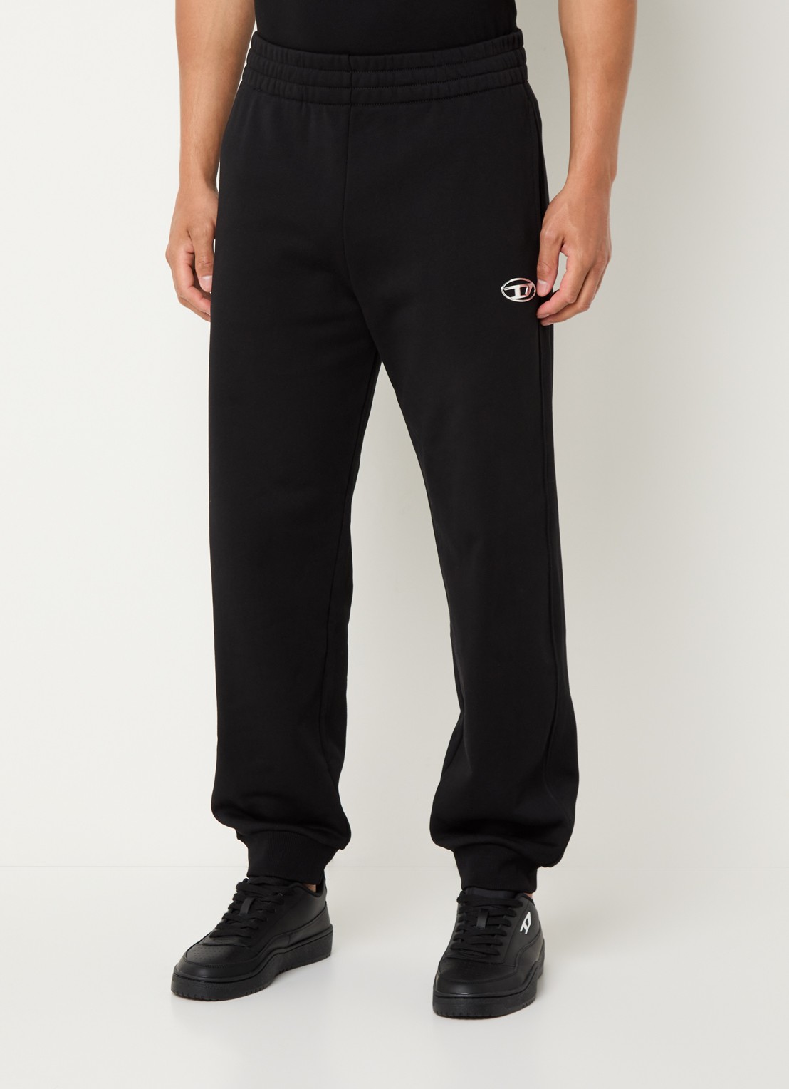 Diesel P-Marky-Od tapered fit joggingbroek met logo - detail 4 zwart