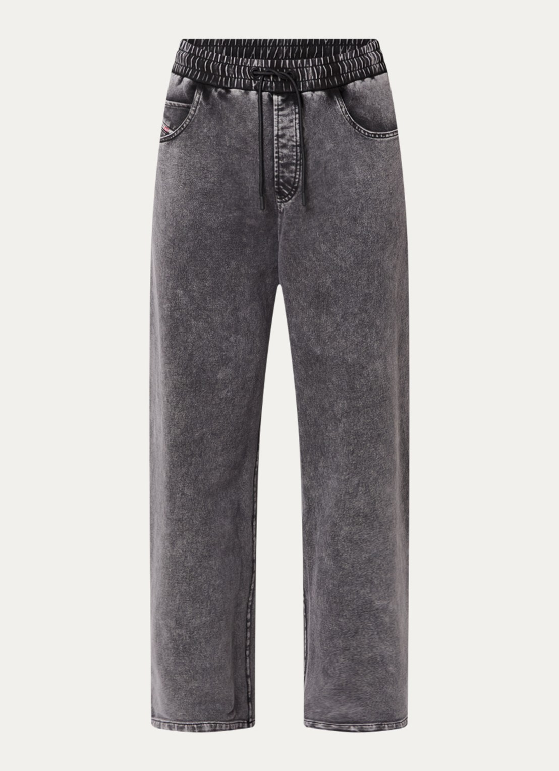Diesel P-Stuk loose fit joggingbroek met steekzakken - voorkant 4 donkergrijs