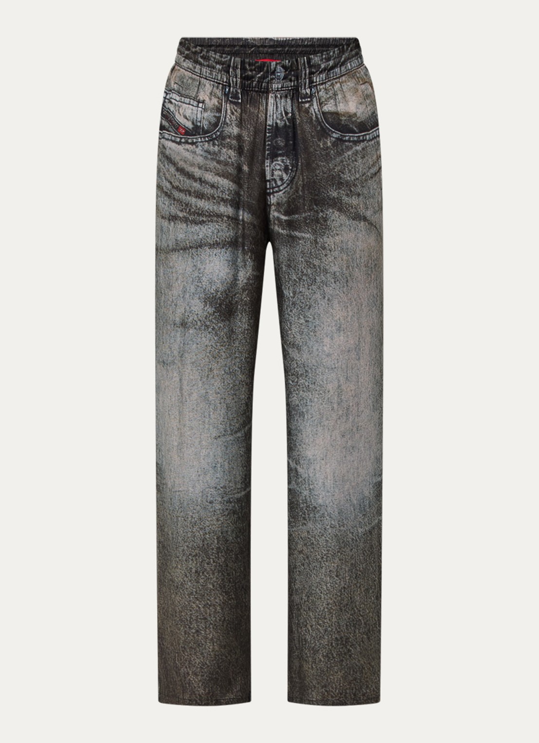 Diesel P-Theck loose fit broek met steekzakken - voorkant 2 antraciet