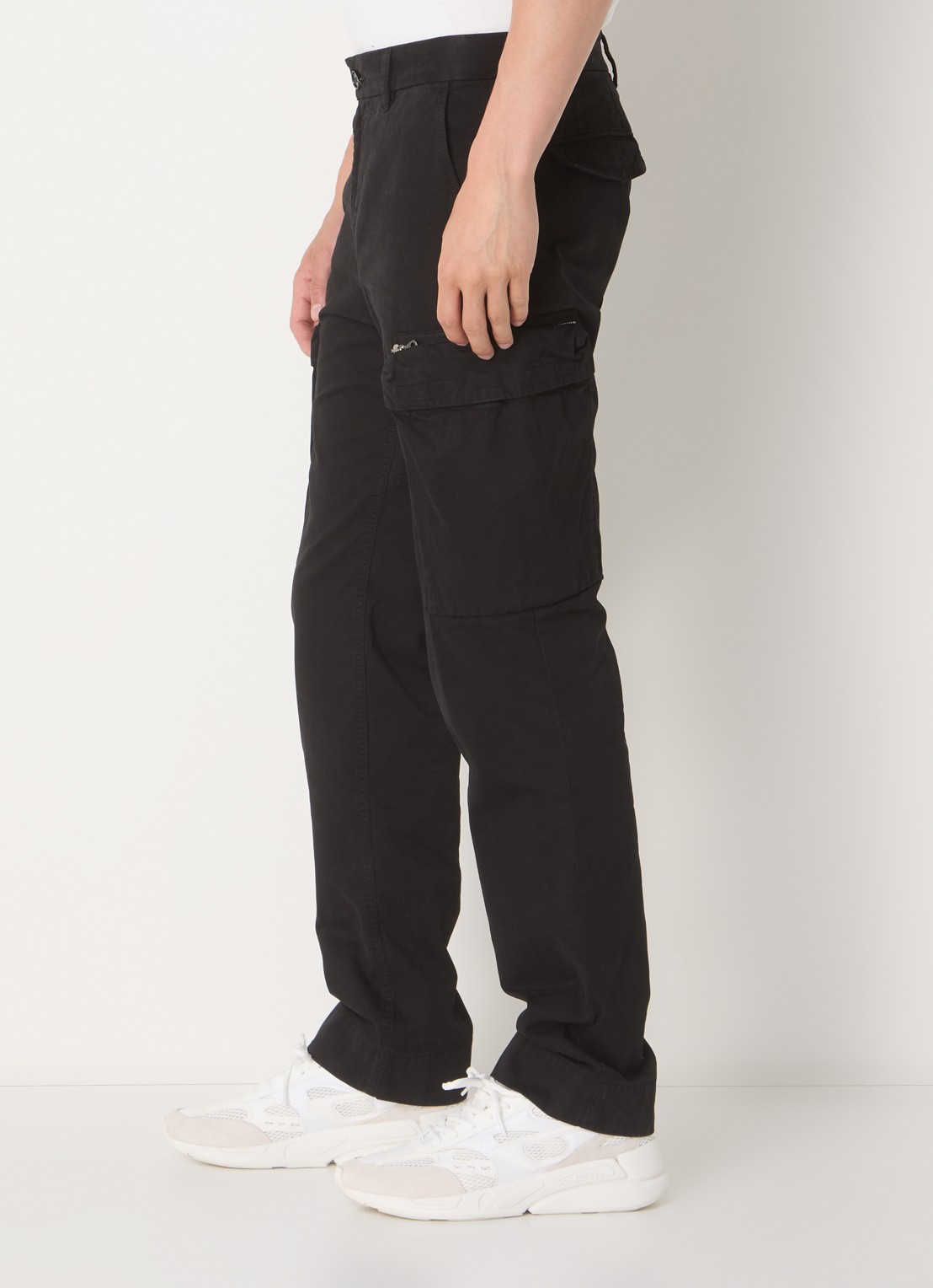 Diesel P-YE straight fit cargobroek met ritszakken - detail 5 zwart