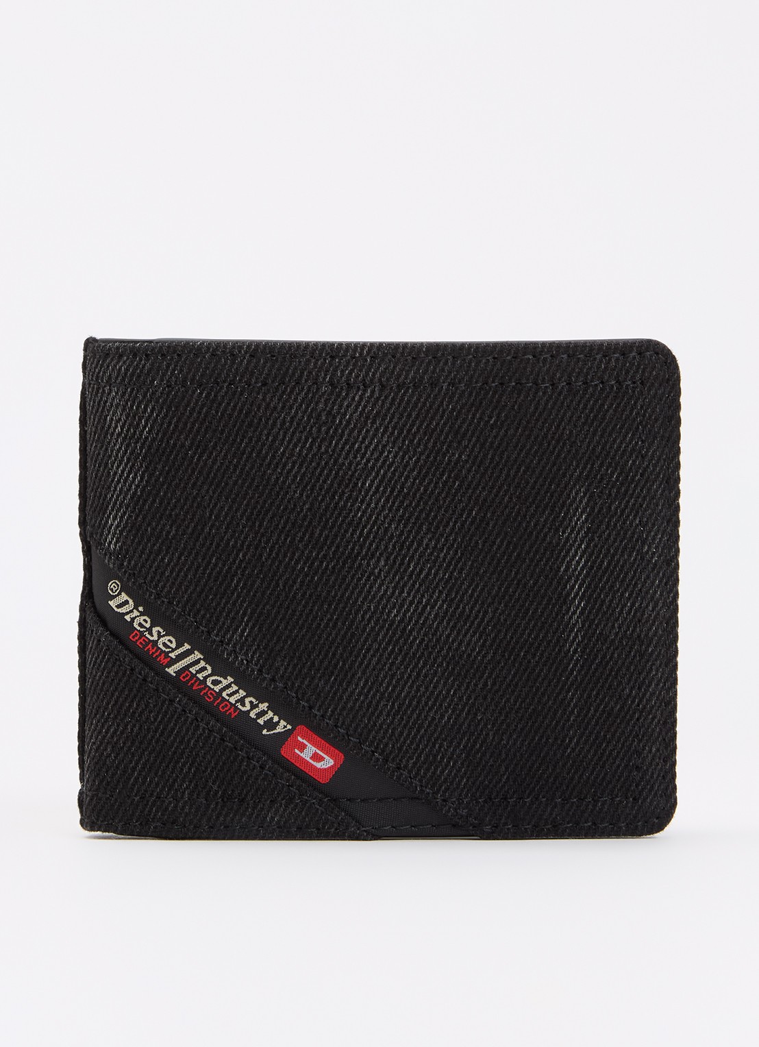 Diesel Portemonnee van denim - voorkant 2 zwart