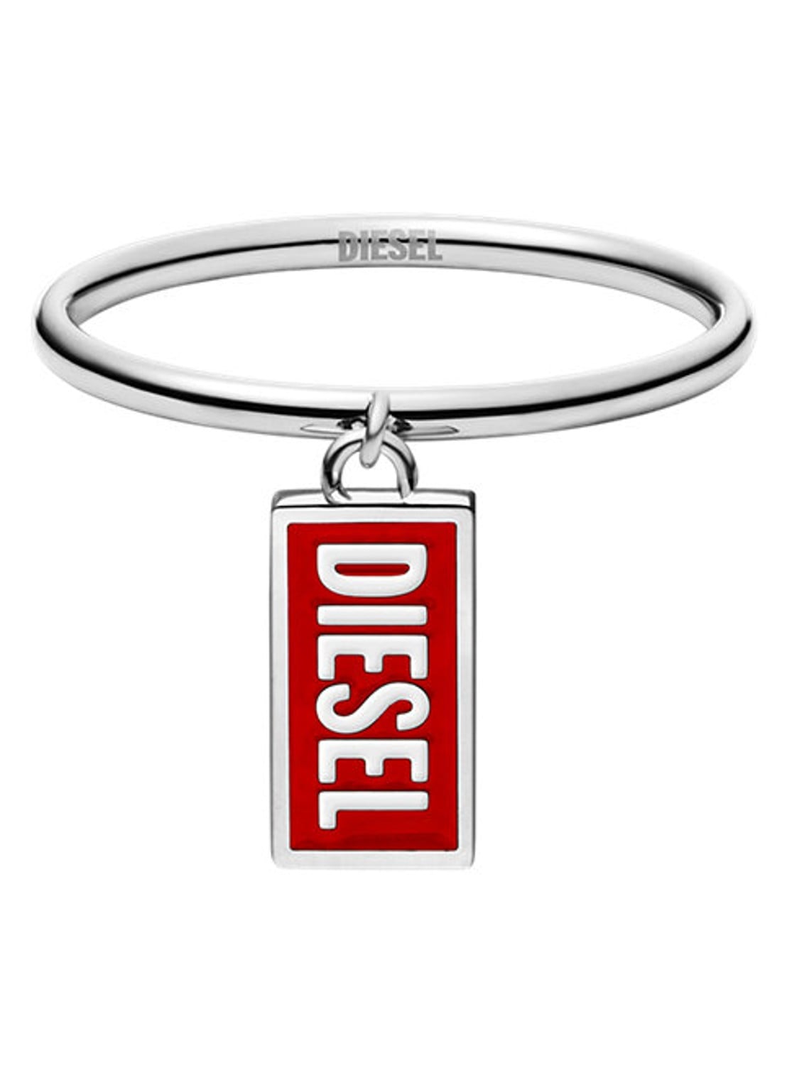 Diesel Ring met logo DX1618931 - detail 2 zilver