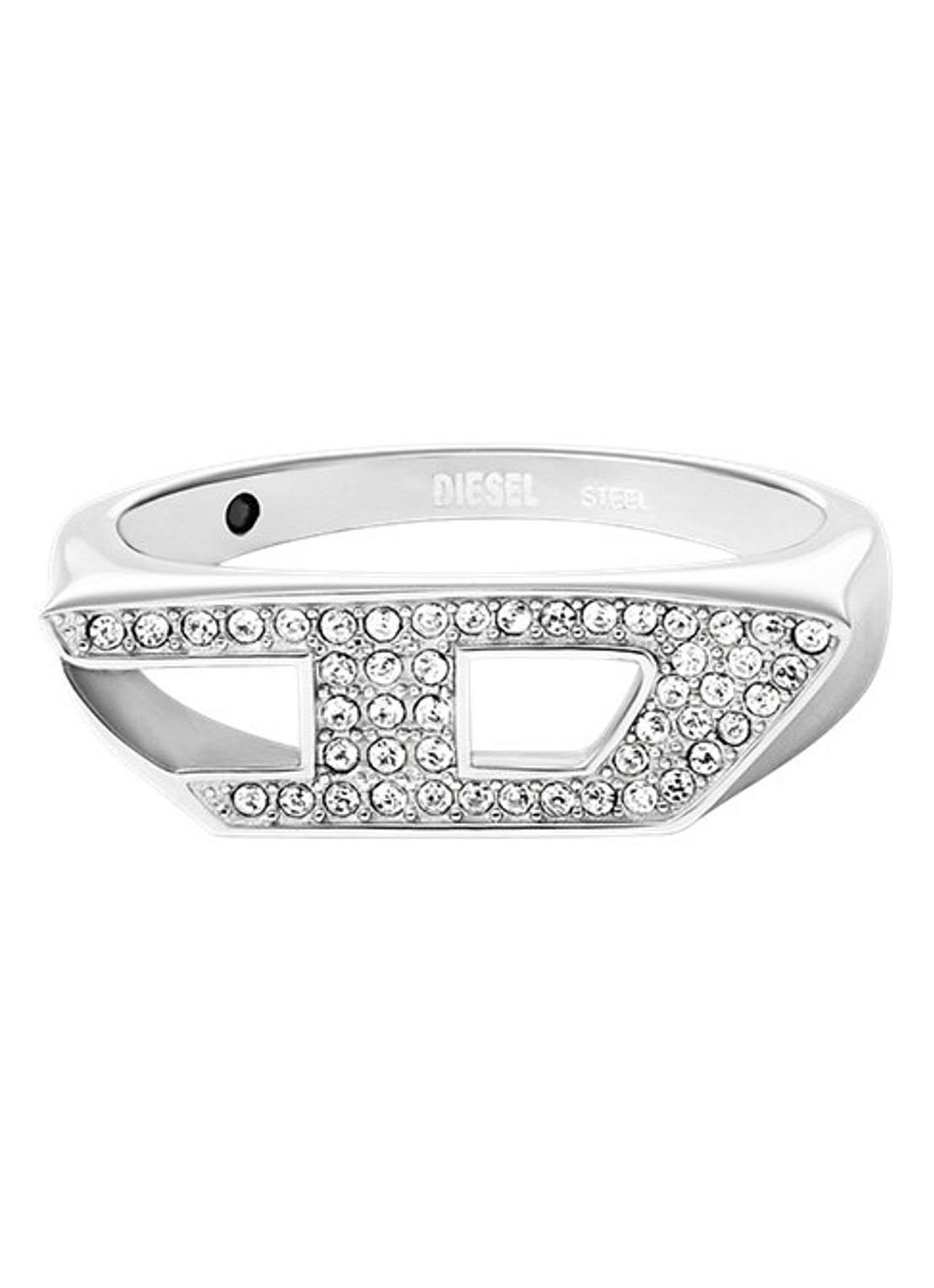 Diesel Ring met logo DX1629040 - detail 2 zilver