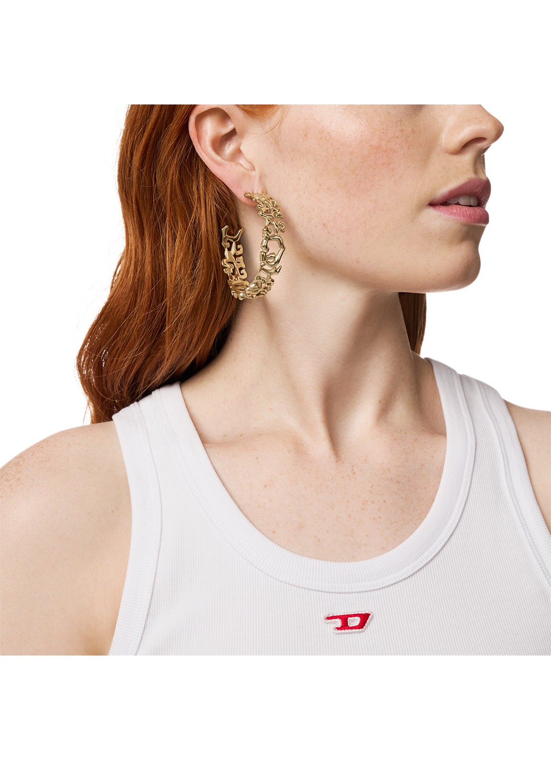 Diesel Runway oorringen DX1656710 - detail 2 goud