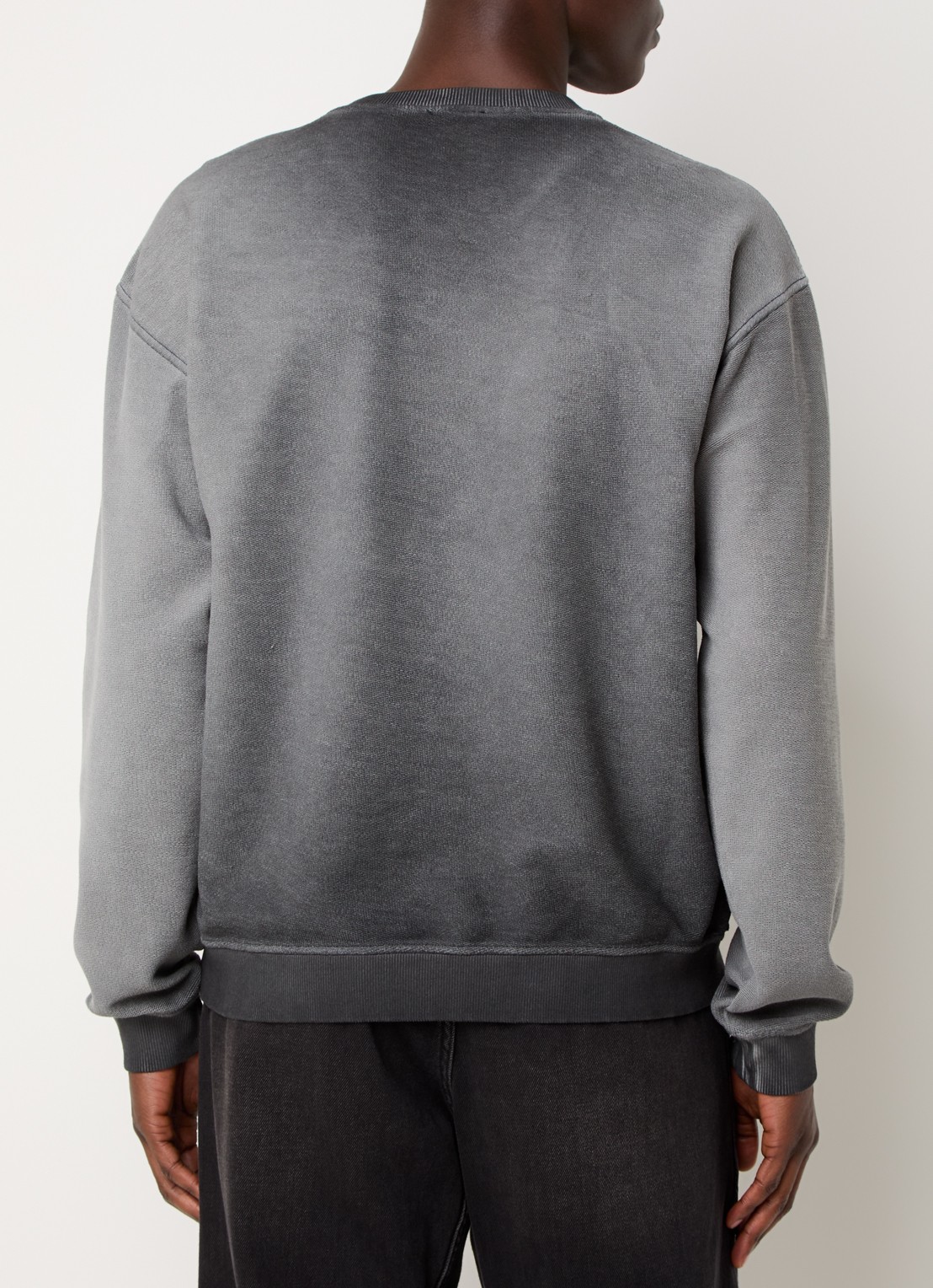 Diesel S-Aron sweater met ingebreide logoprint - achterkant 4 grijs