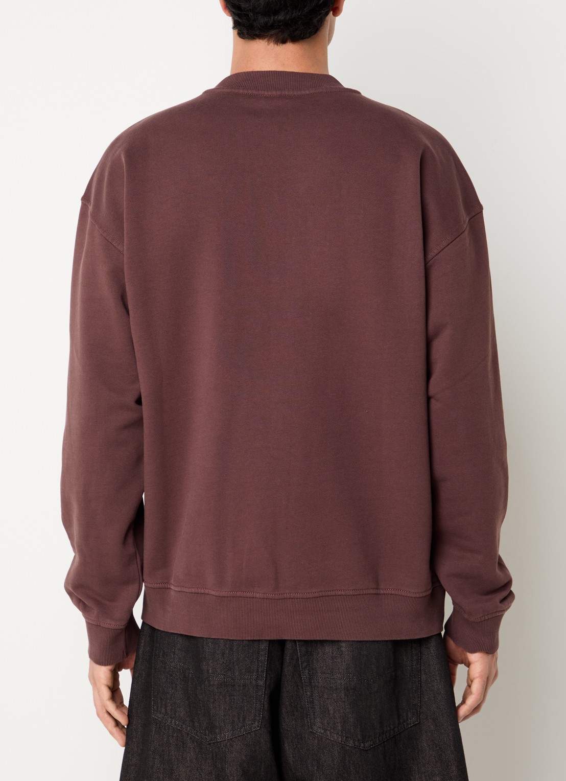 Diesel S-Box-N5 sweater met logoprint - achterkant 4 kastanjebruin