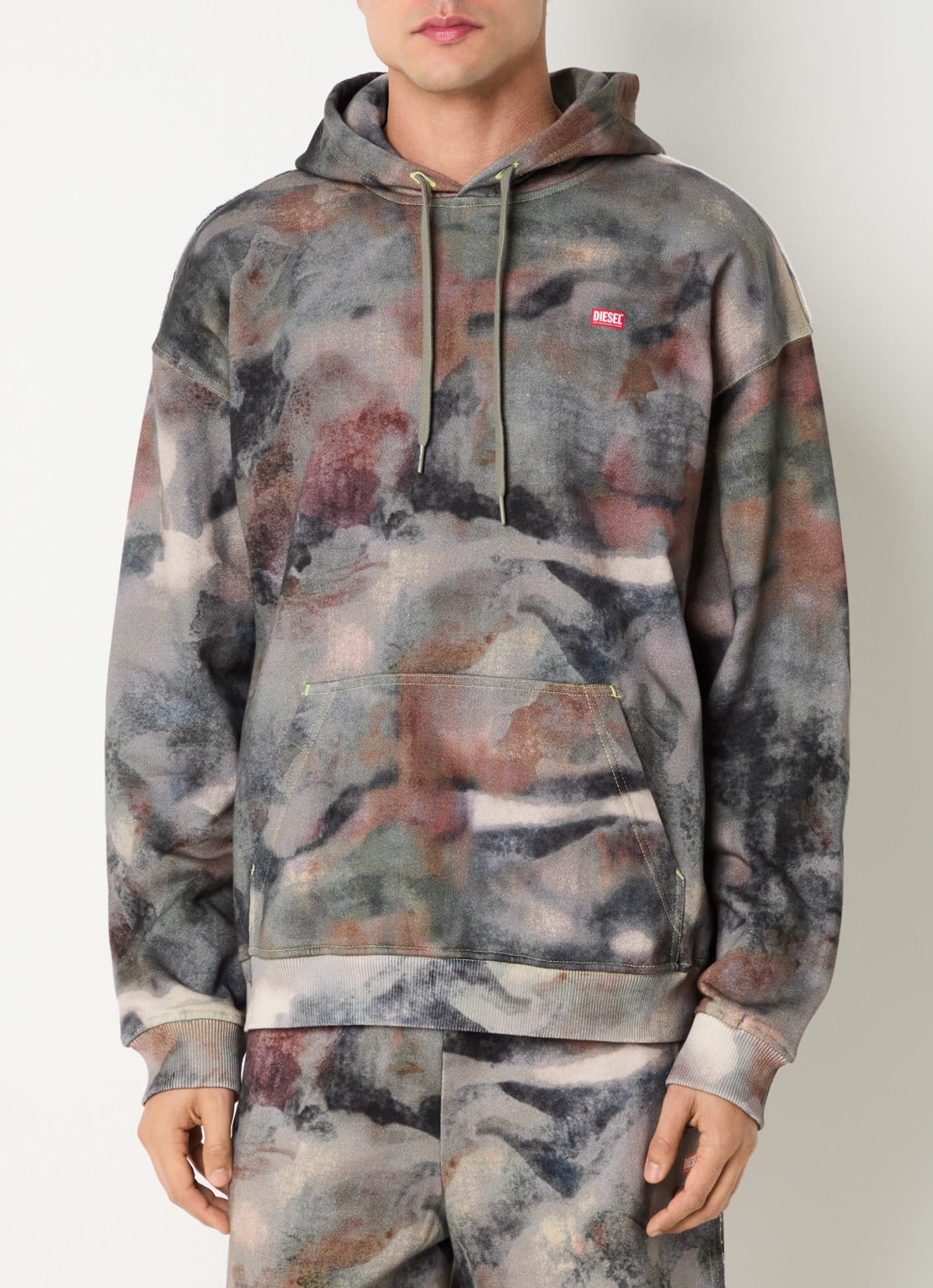 Diesel S-BOXT-HOOD-V1 hoodie met camouflageprint - detail 4 antraciet