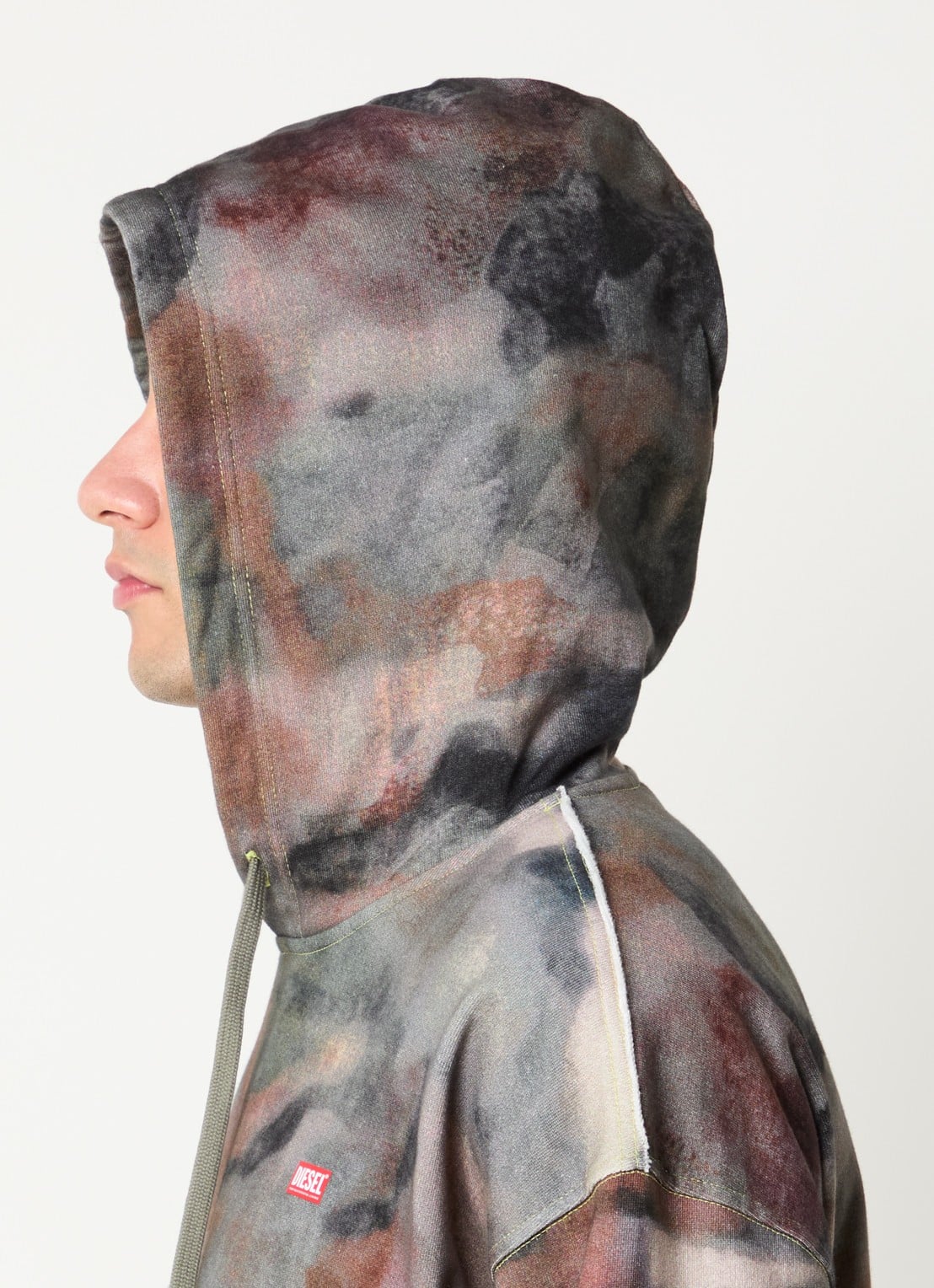 Diesel S-BOXT-HOOD-V1 hoodie met camouflageprint - detail 5 antraciet