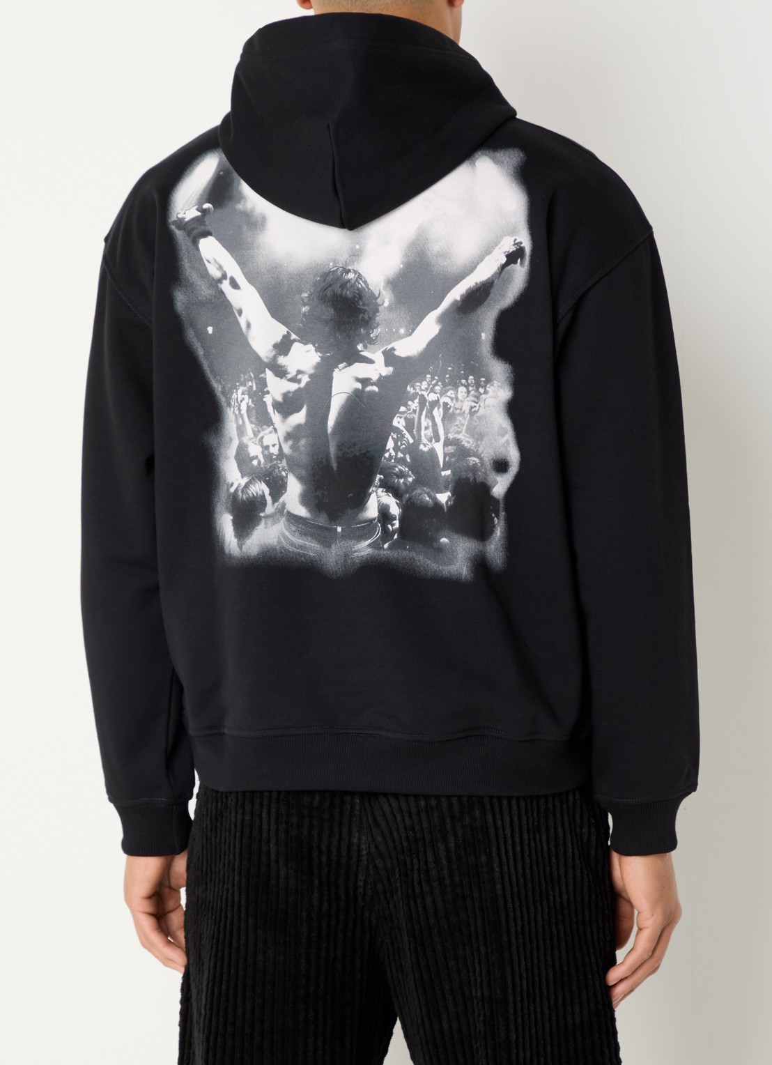 Diesel S-boxt hoodie met logo- en backprint - detail 3 zwart