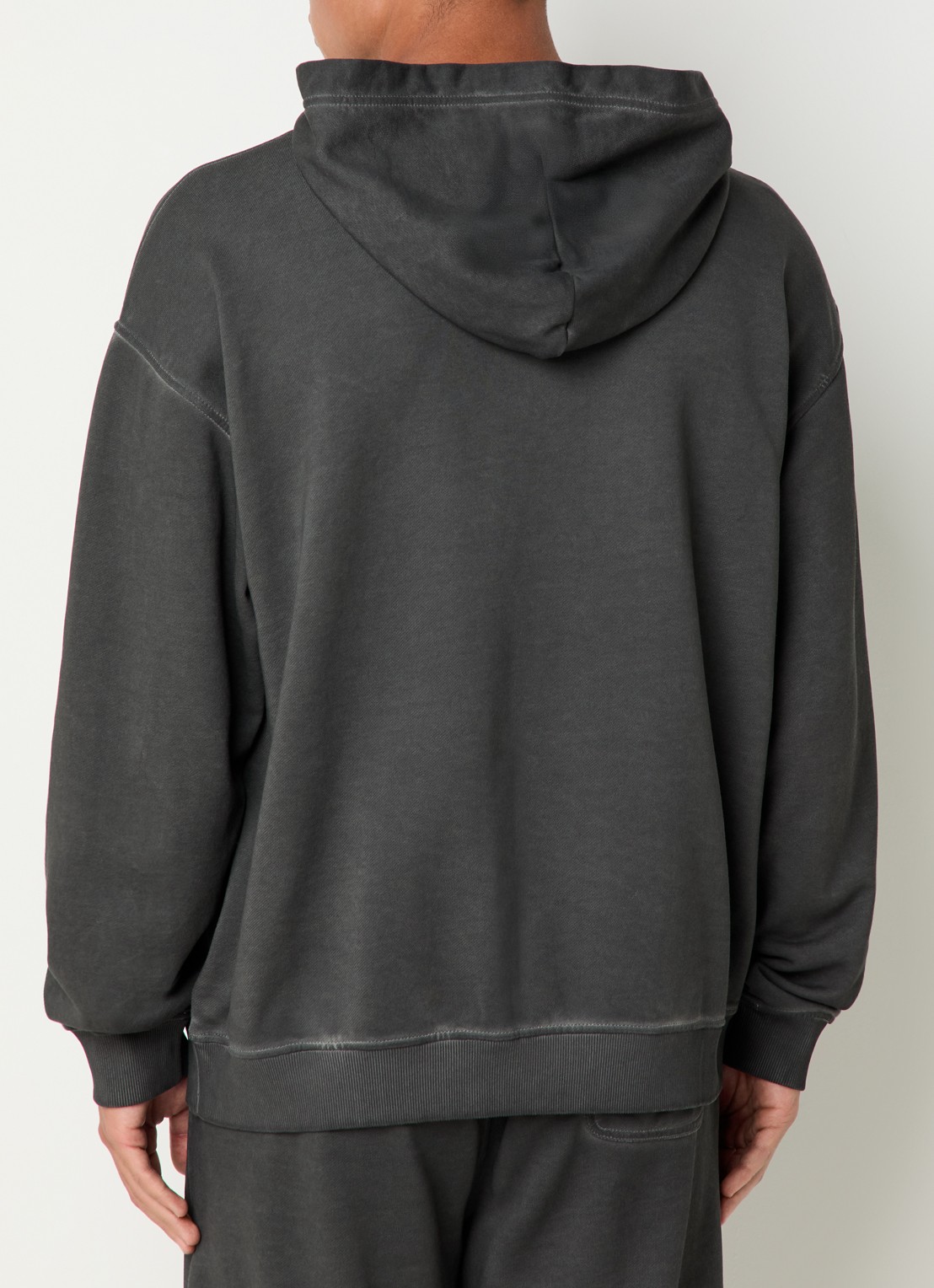 Diesel S-Boxt Hoodie met logo - achterkant 5 antraciet